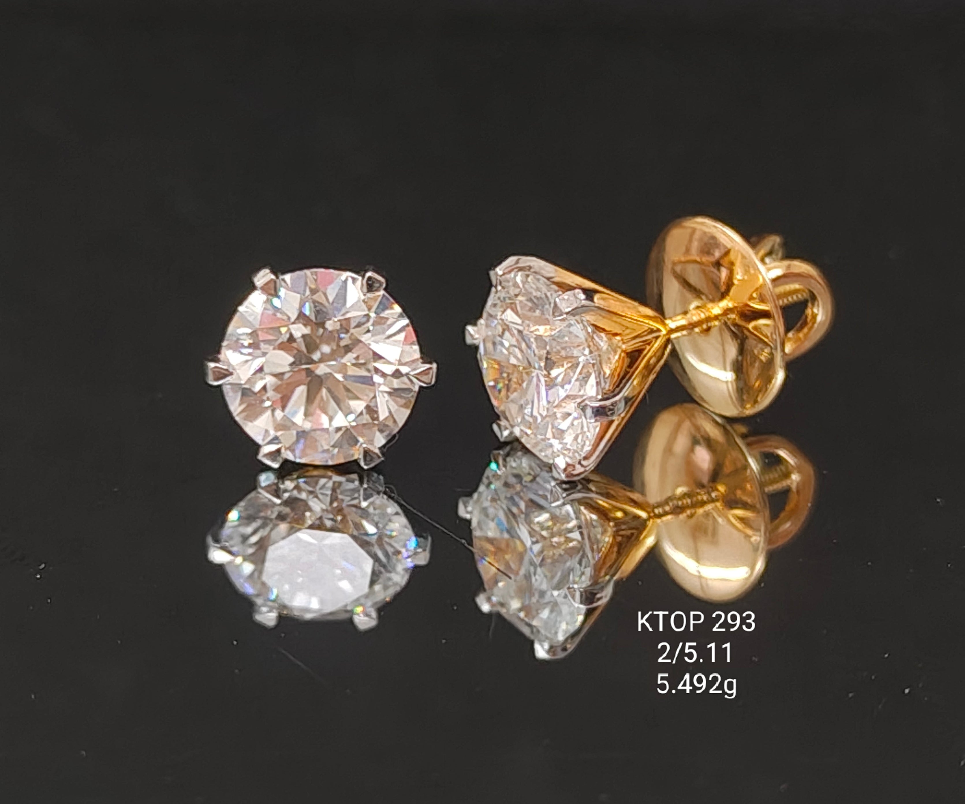 5.11Ct TOPS solitaire diamonds 18K