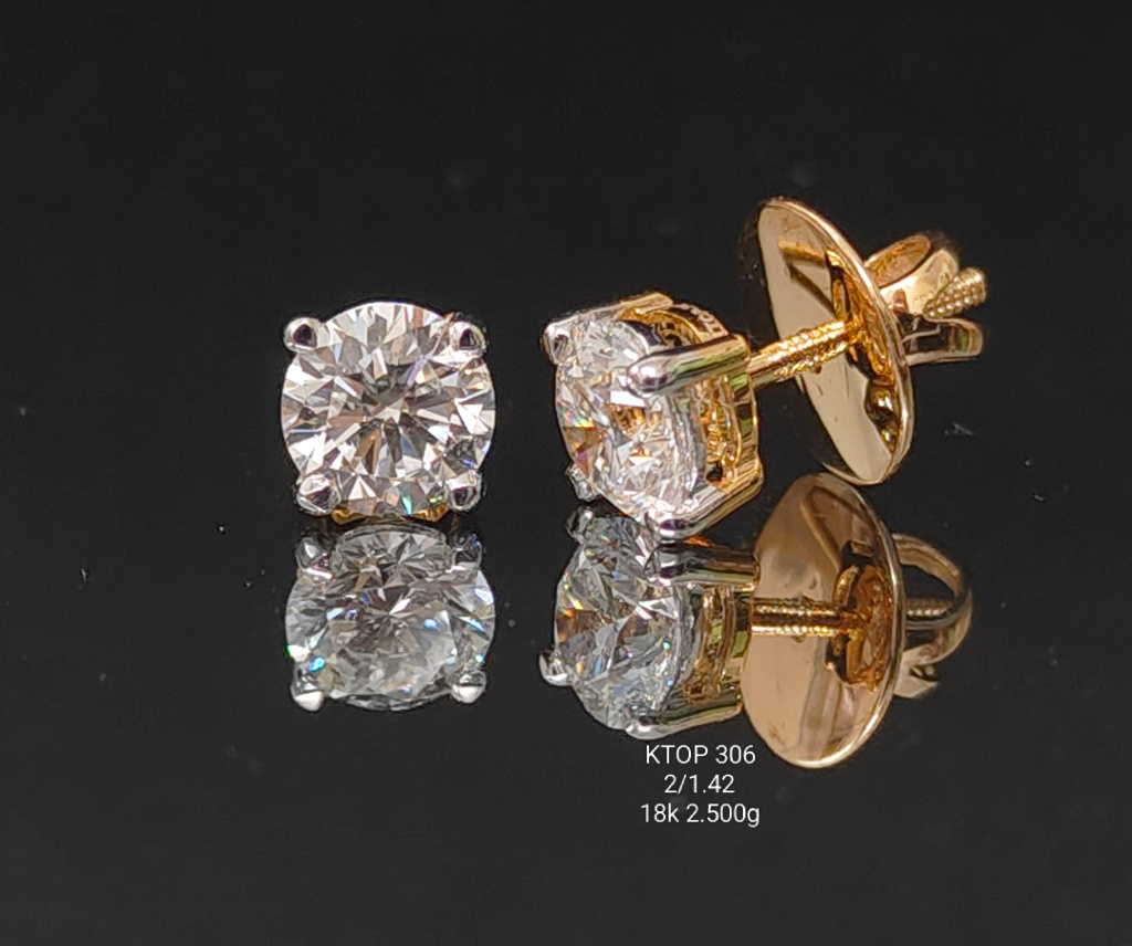 1.42 Ct of TOPS of Small Round Shaped Diamonds  18K