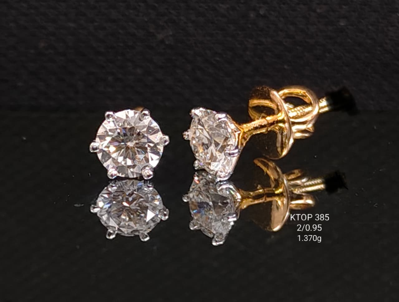 0.95Ct of Earring With Purity of 18K