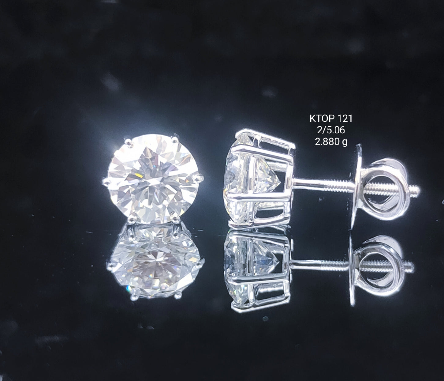 5.06Ct TOPS solitaire diamonds 18K