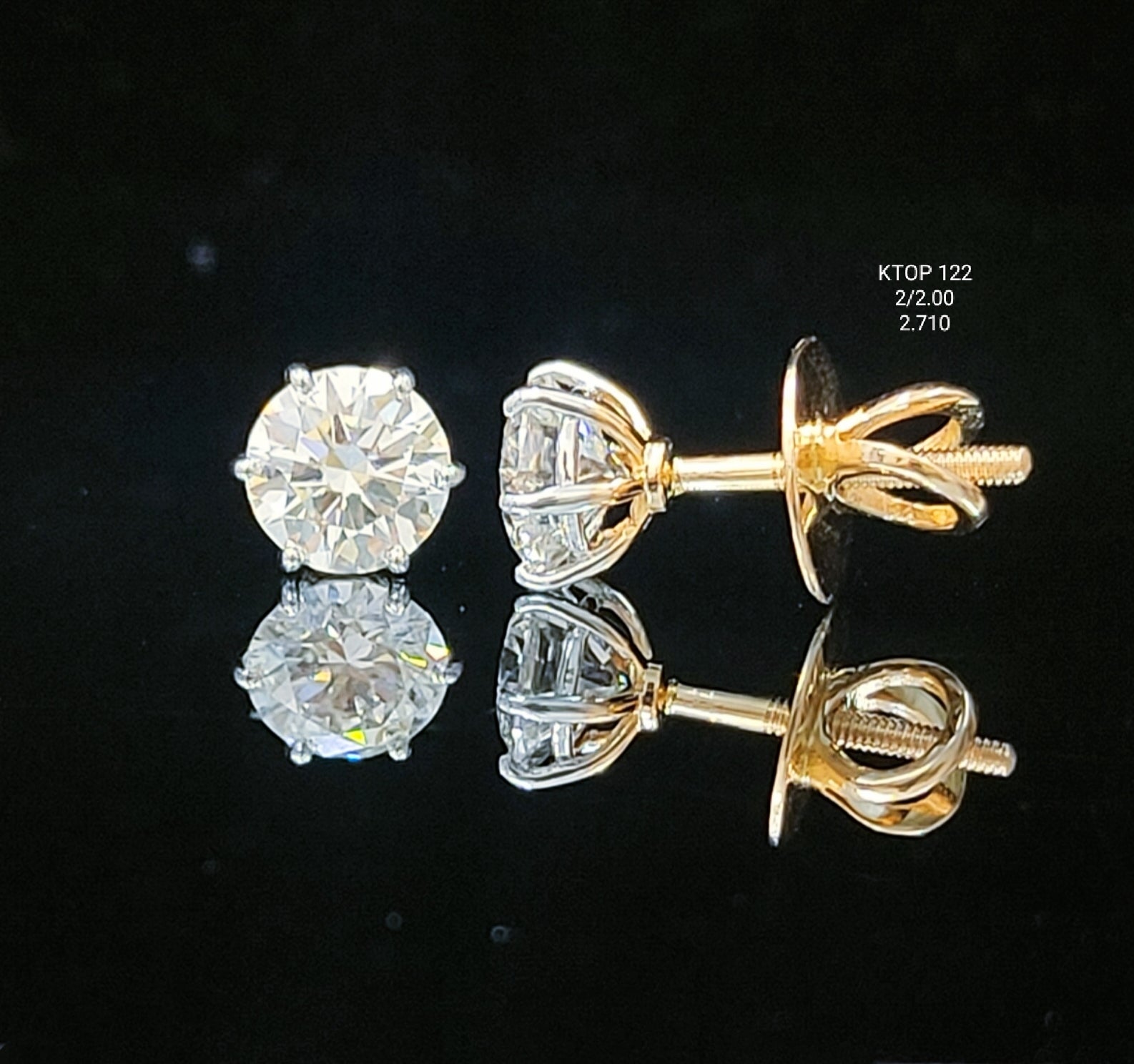 2.00Ct TOPS solitaire diamonds 18K