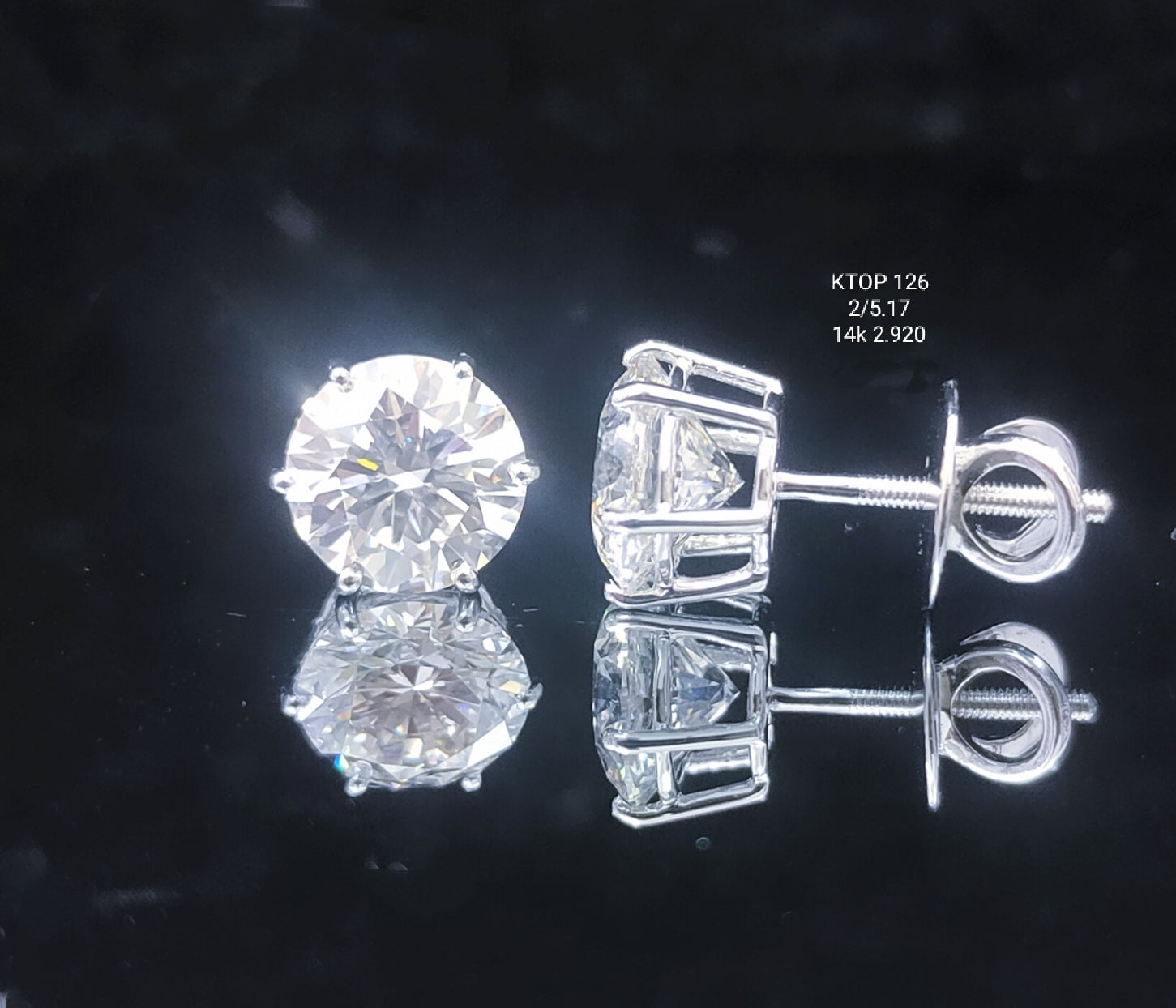 5.17Ct TOPS solitaire diamonds 18K