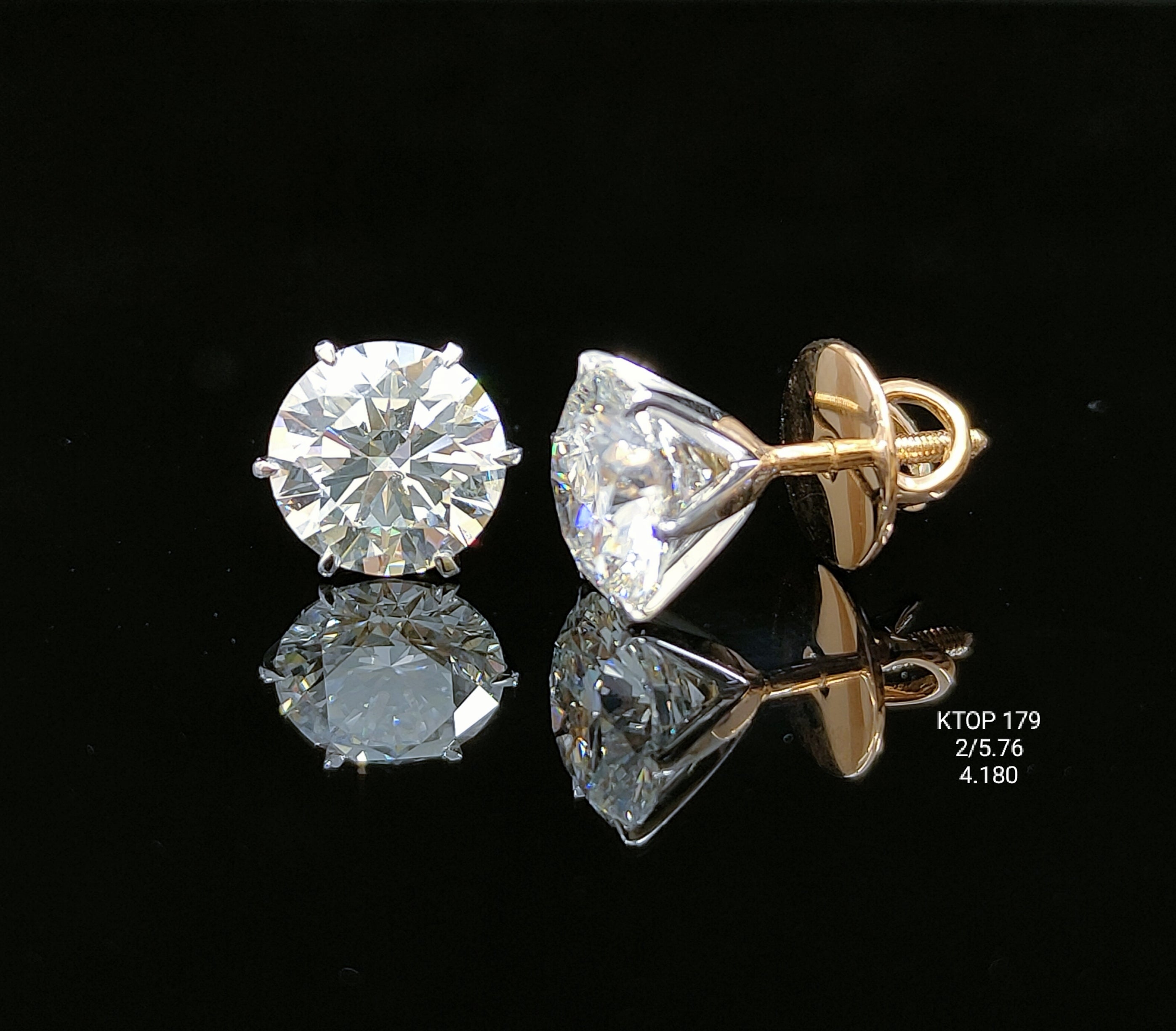 5.76Ct TOPS Small round diamonds 18K