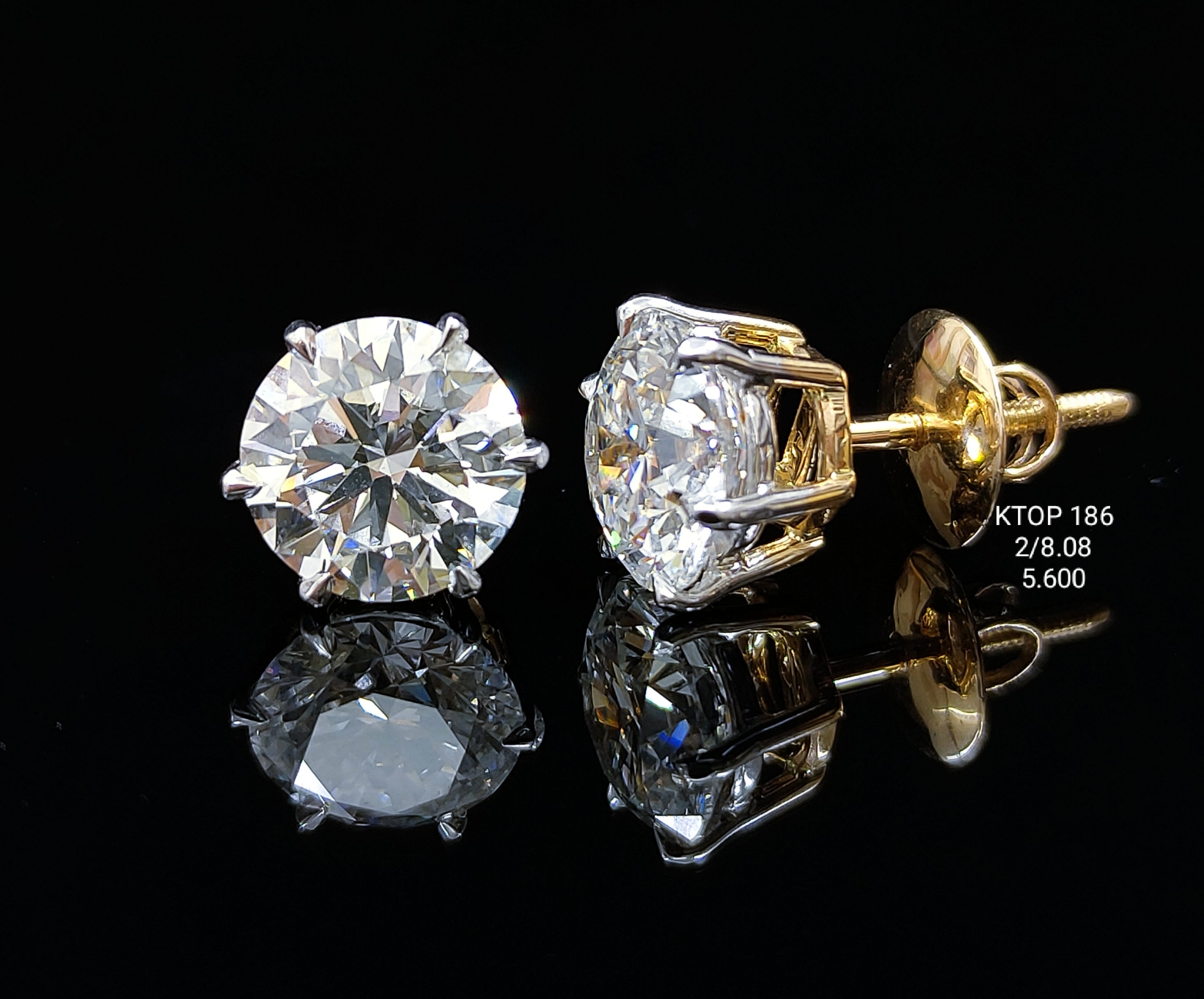 8.08Ct TOPS solitaire diamonds 18K