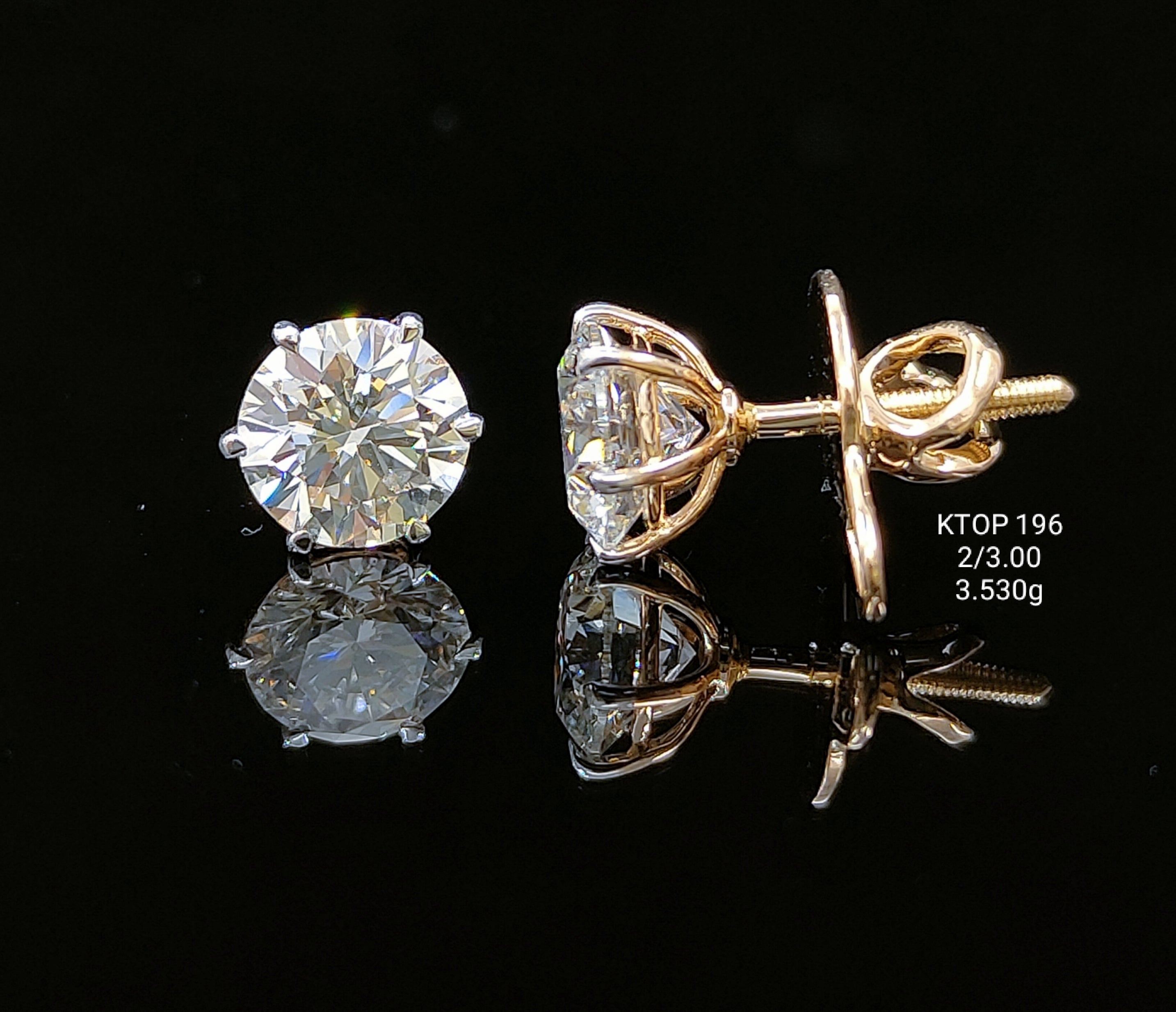 3Ct TOPS Solitaire Diamond 18K
