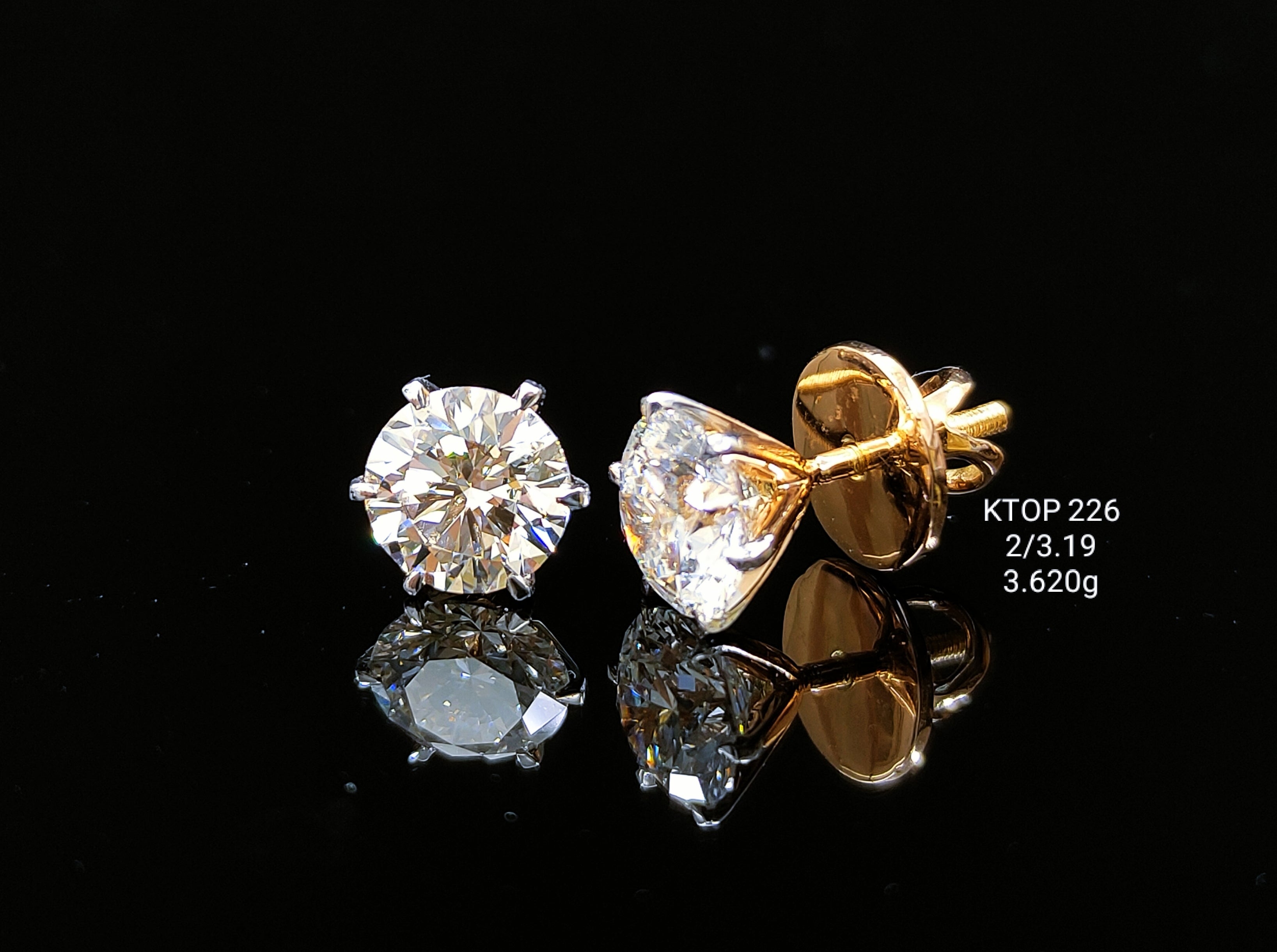 3.19Ct TOPS solitaire diamonds 18K