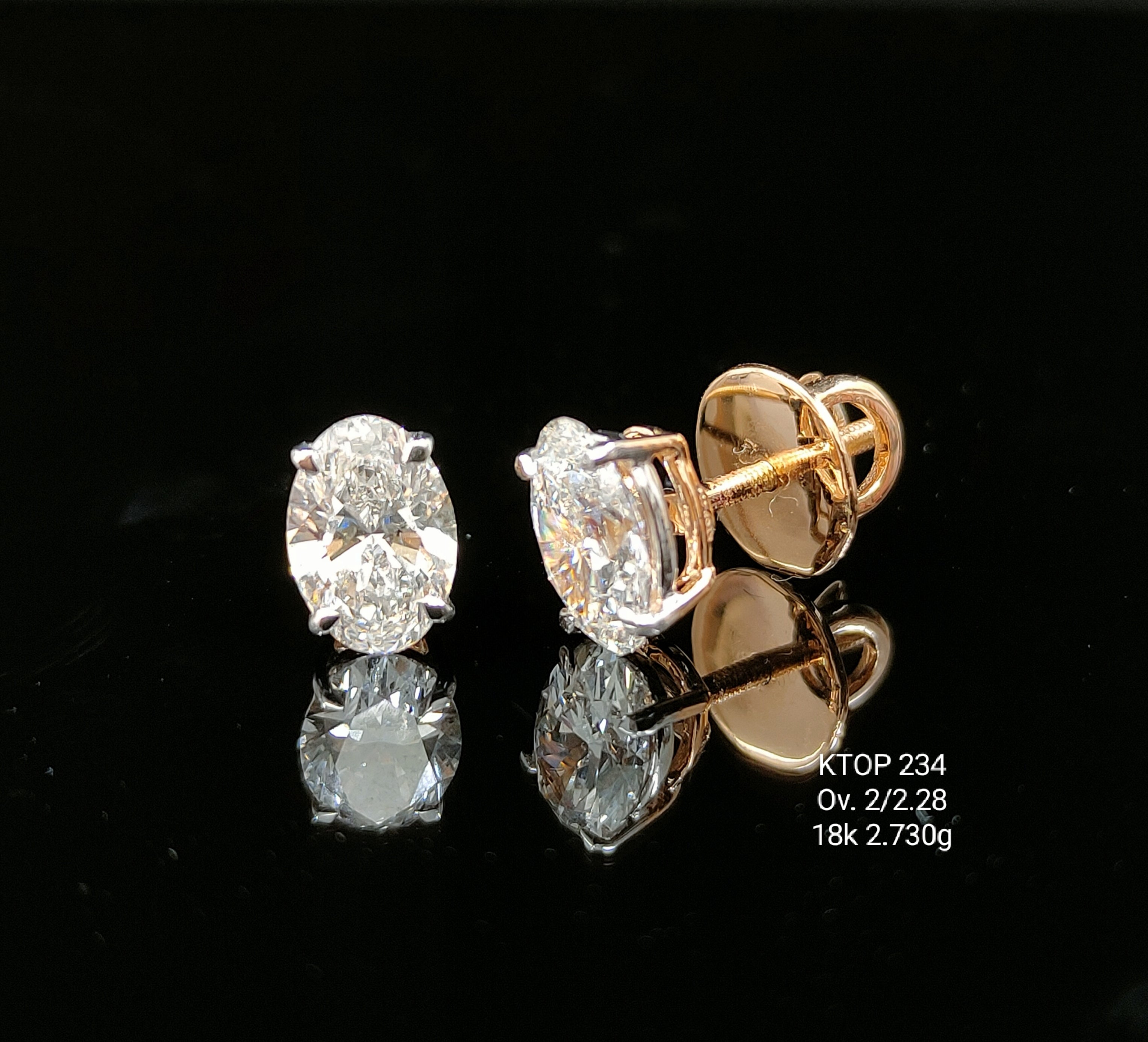 2.28Ct TOPS solitaire diamonds 18K