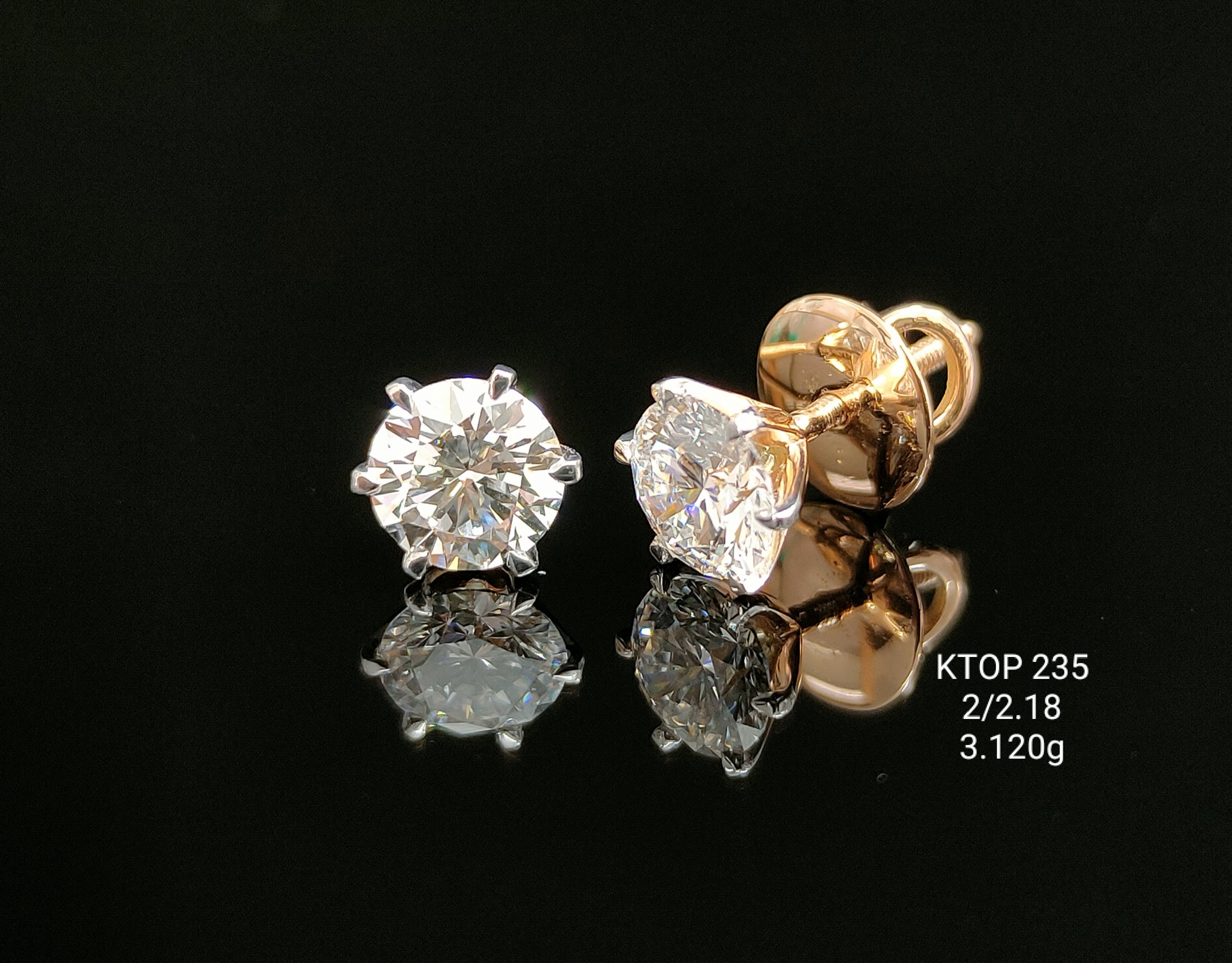 2.18Ct TOPS Solitaire Diamond 18K