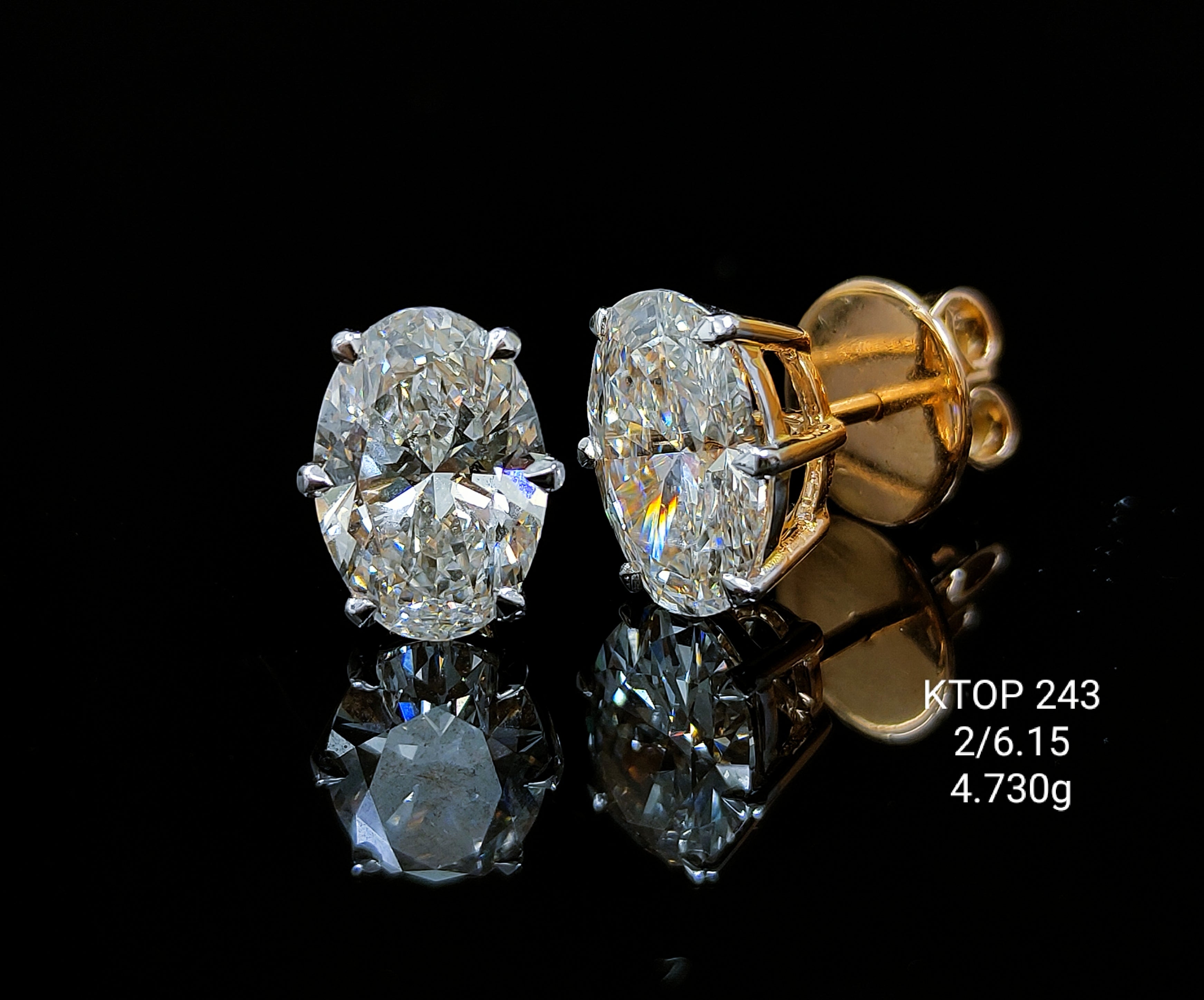 6.15t TOPS solitaire diamonds 18K