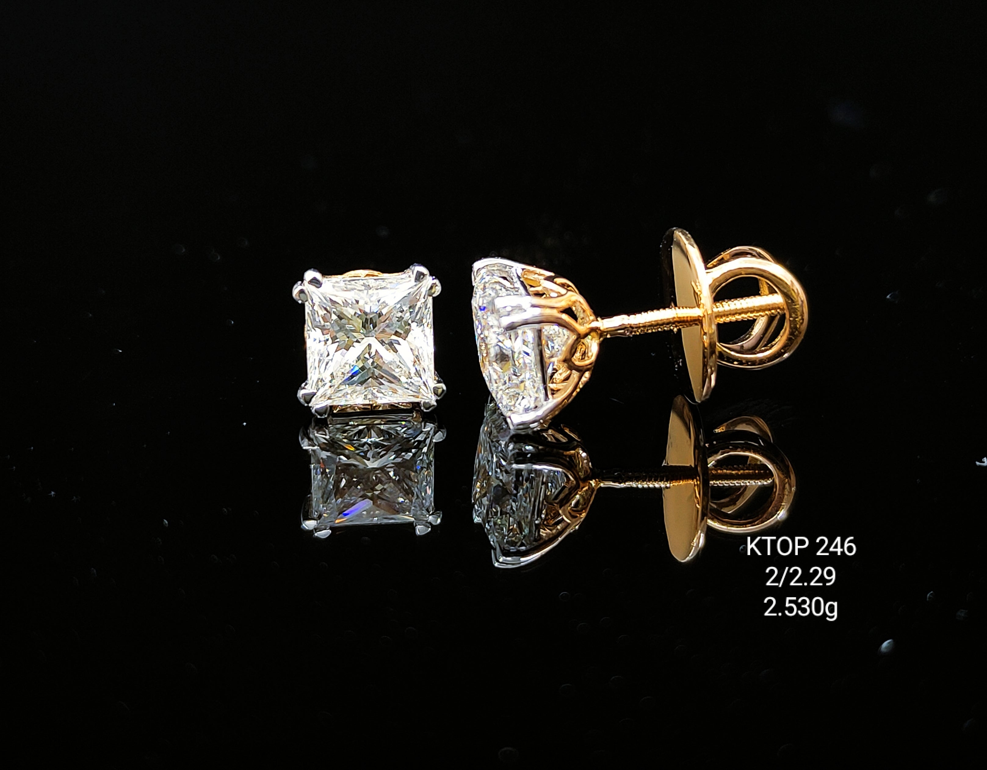 2.29Ct TOPS solitaire diamonds 18K