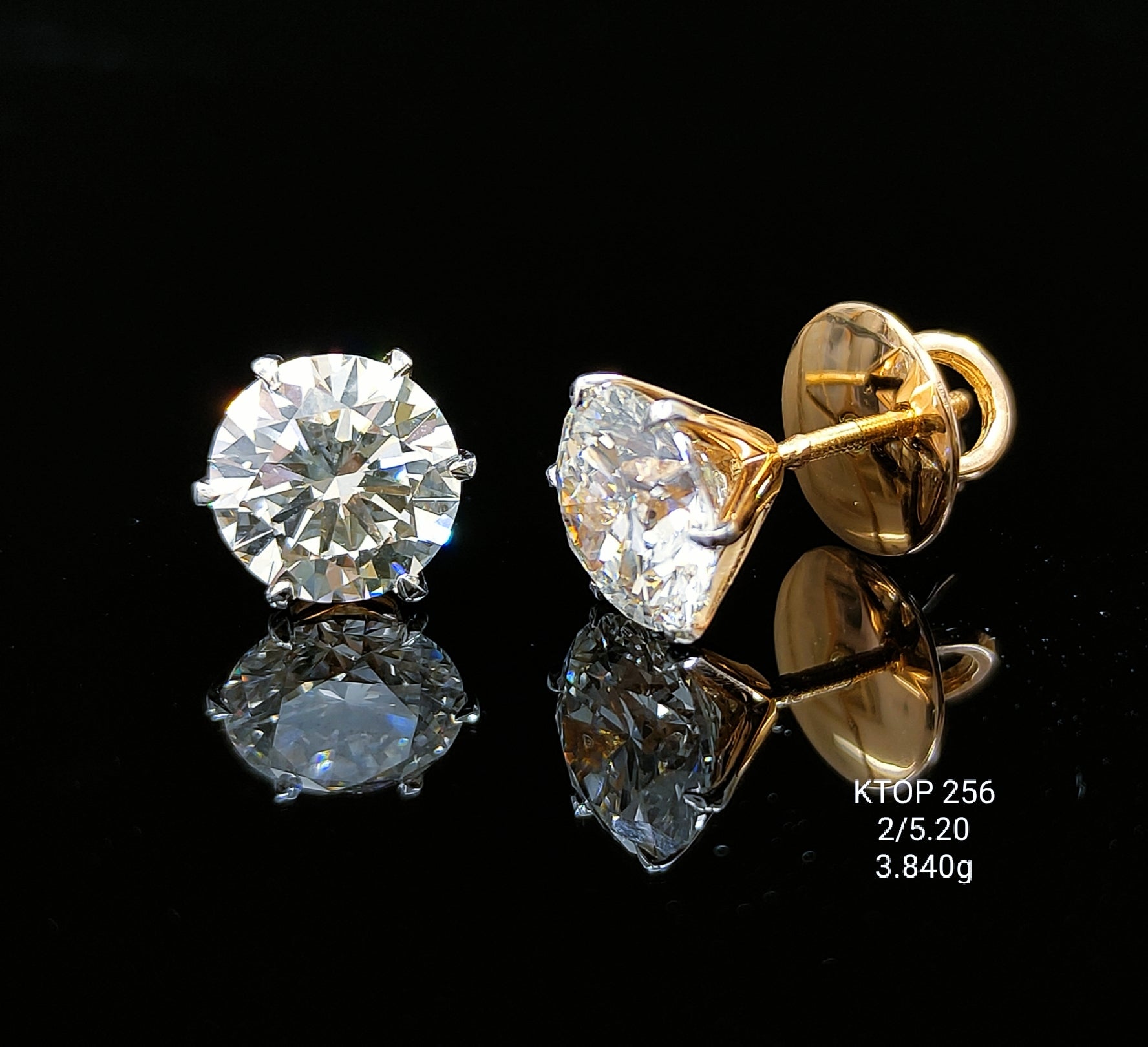 5.20Ct TOPS solitaire diamonds 18K