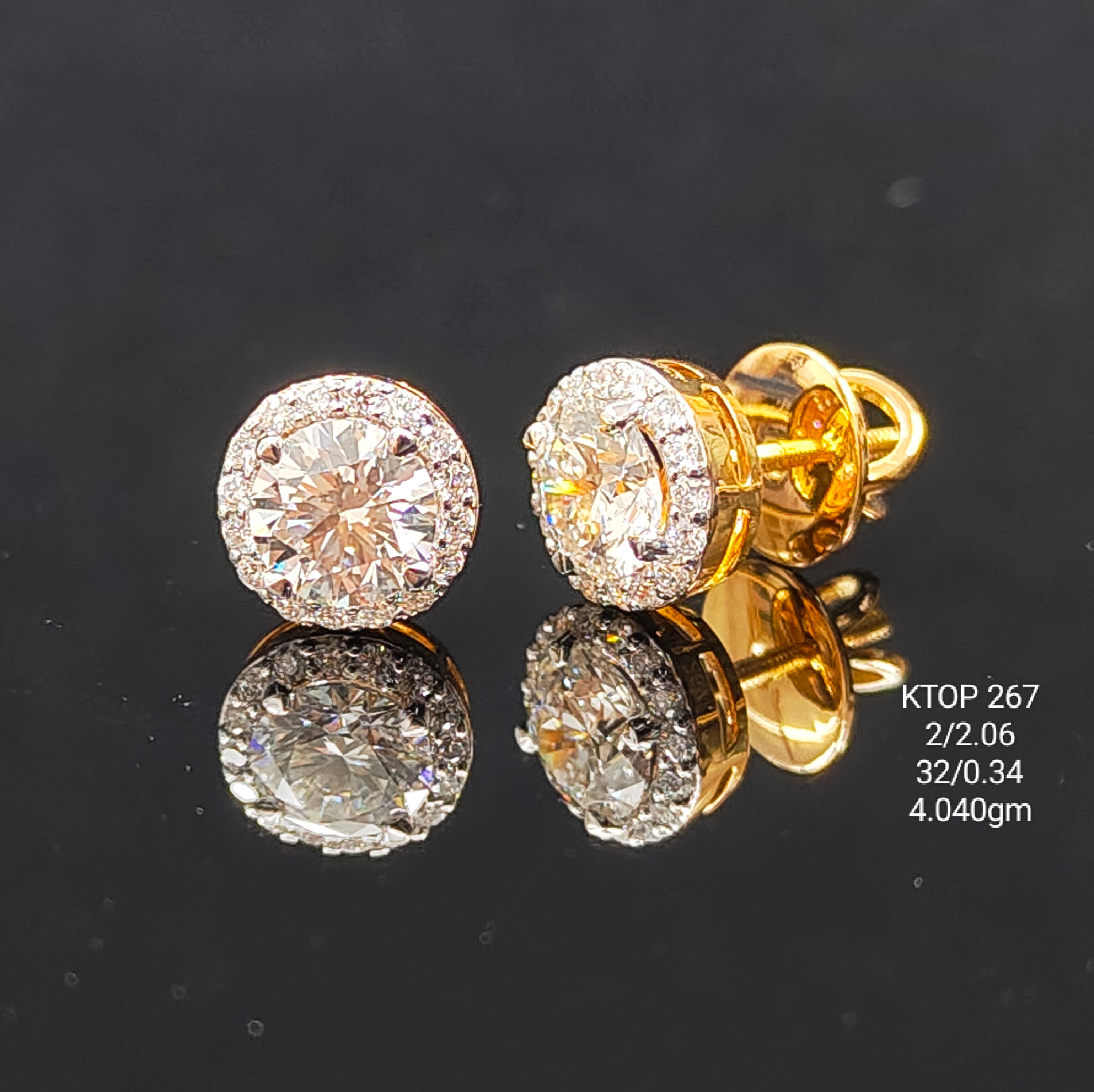 2.40Ct TOPS solitaire diamonds 18K