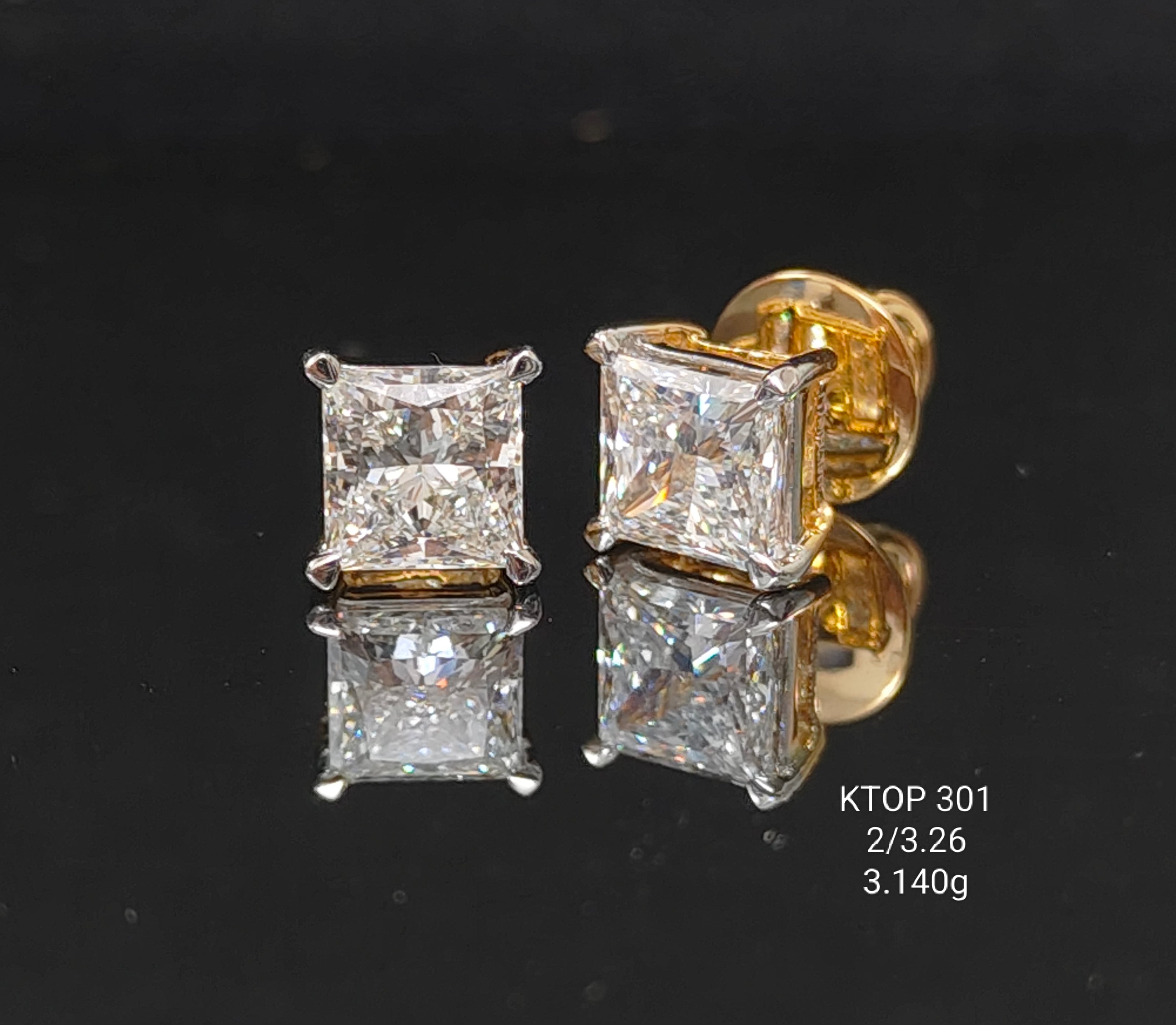 3.26Ct TOPS solitaire diamonds 18K