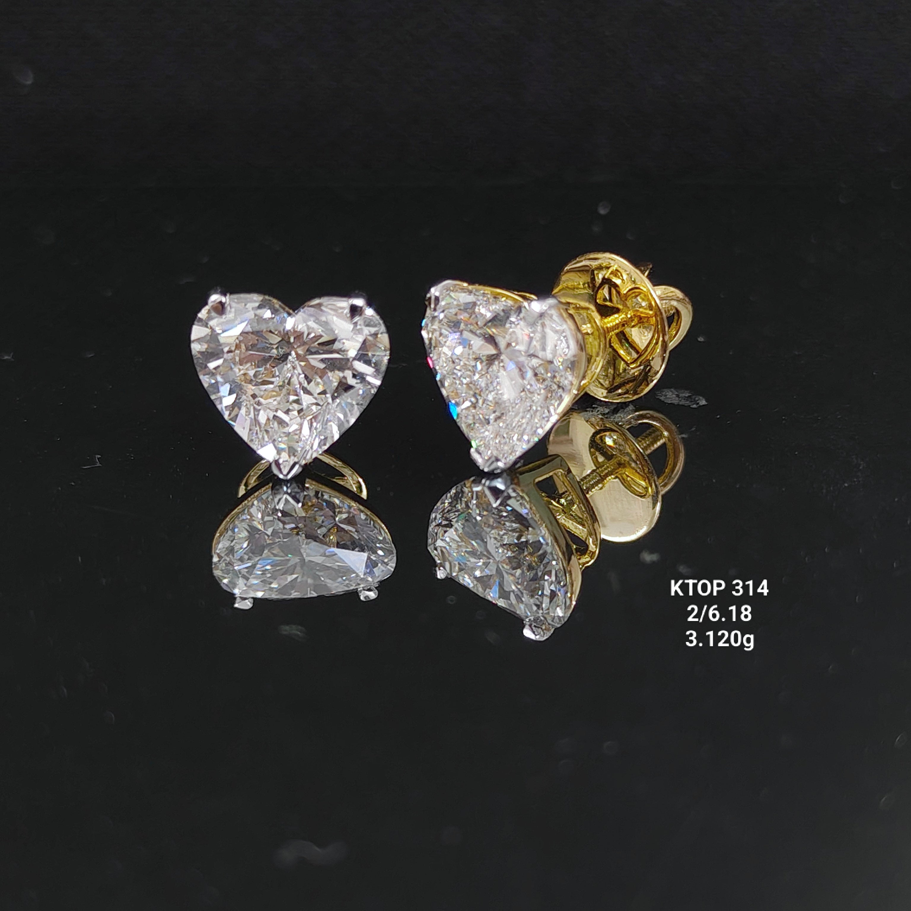 6.18Ct TOPS solitaire diamonds 18K