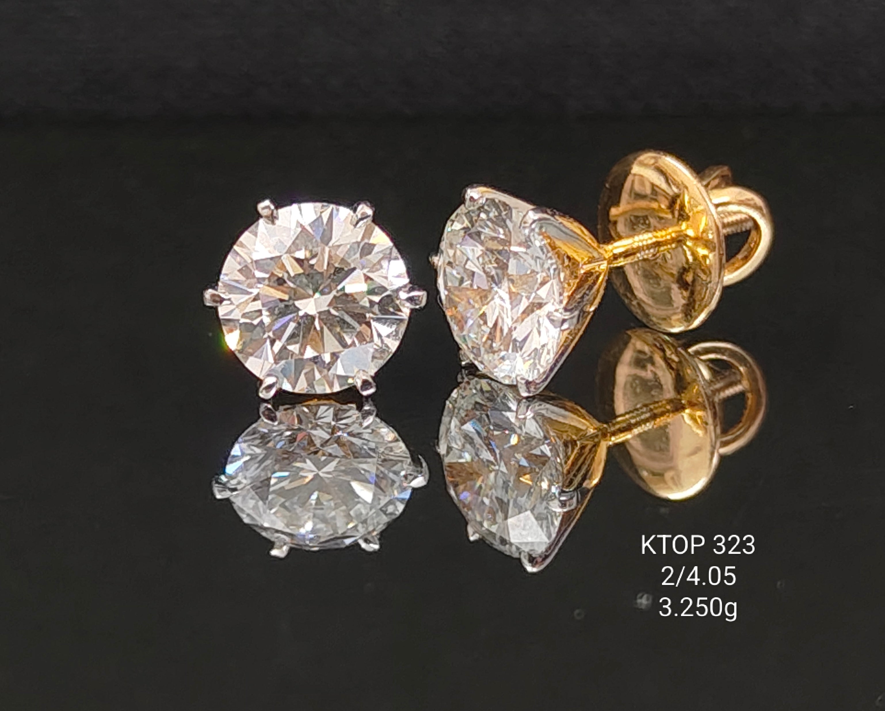 4.05Ct TOPS solitaire diamonds 18K