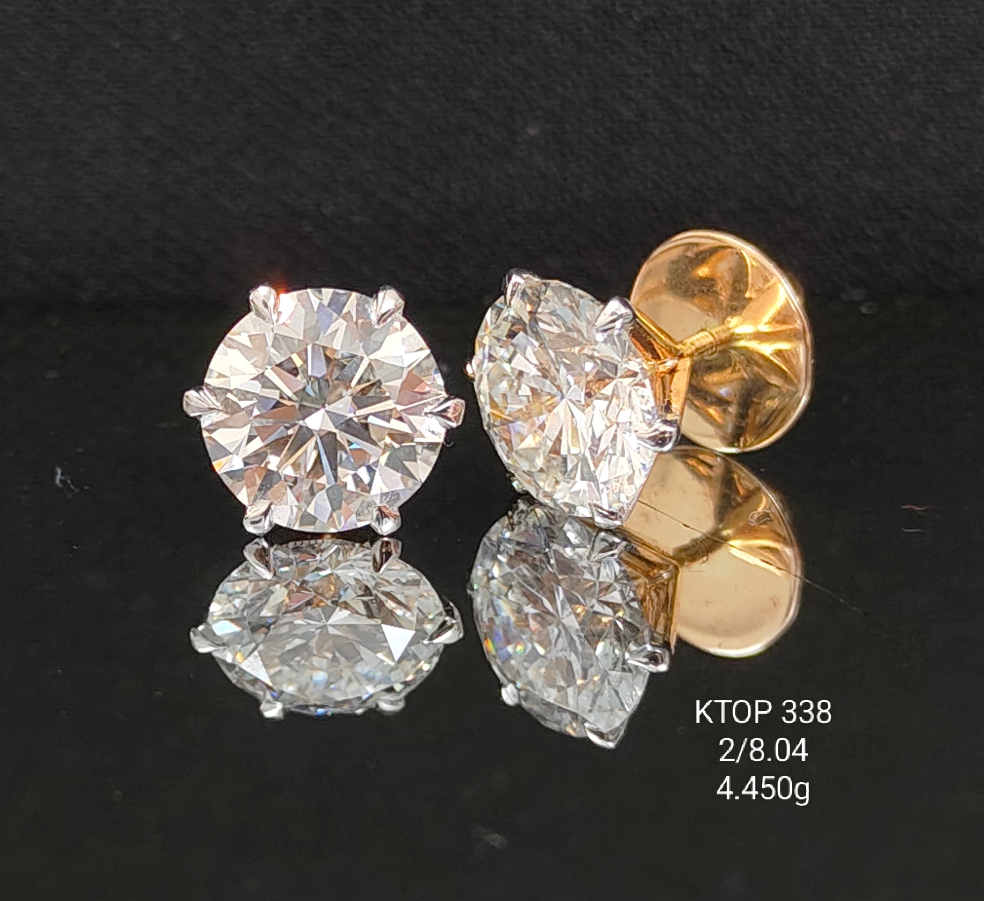 8.04Ct TOPS solitaire diamonds 18K