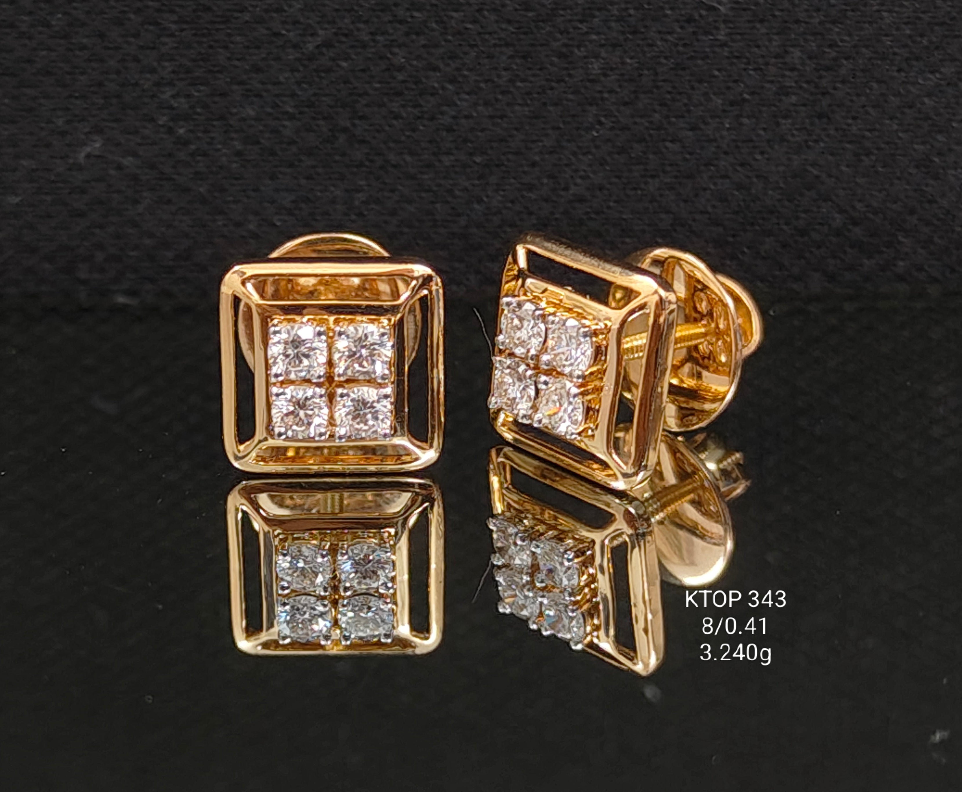 0.41Ct TOPS solitaire diamonds 18K