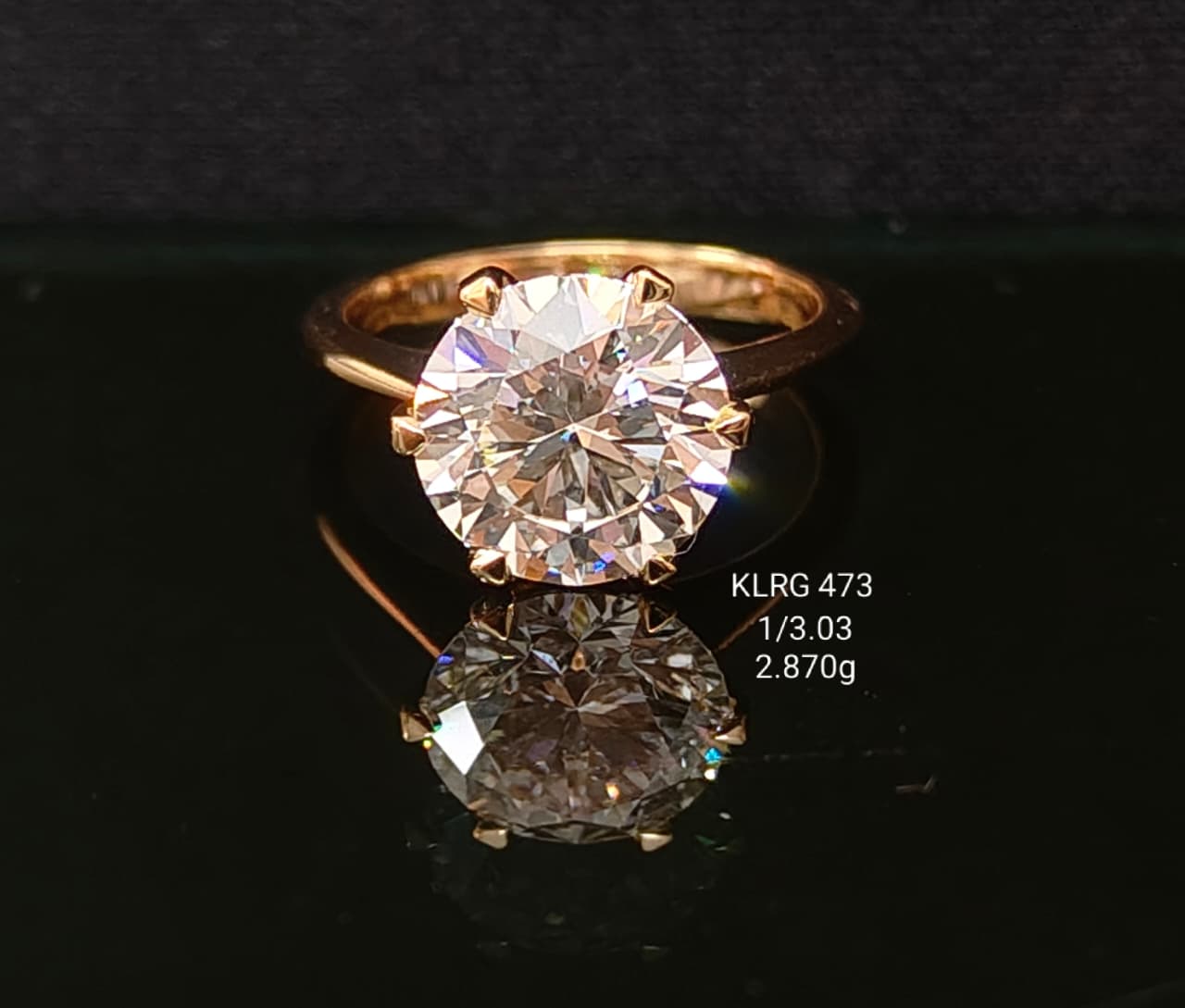 3.03Ct Of Ring With Purity Of 18K