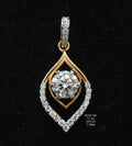 1.46 carat lab-grown diamond locket in 18kt gold front view
