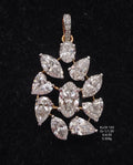 6.08 carat lab-grown diamond locket in 18kt gold front view
