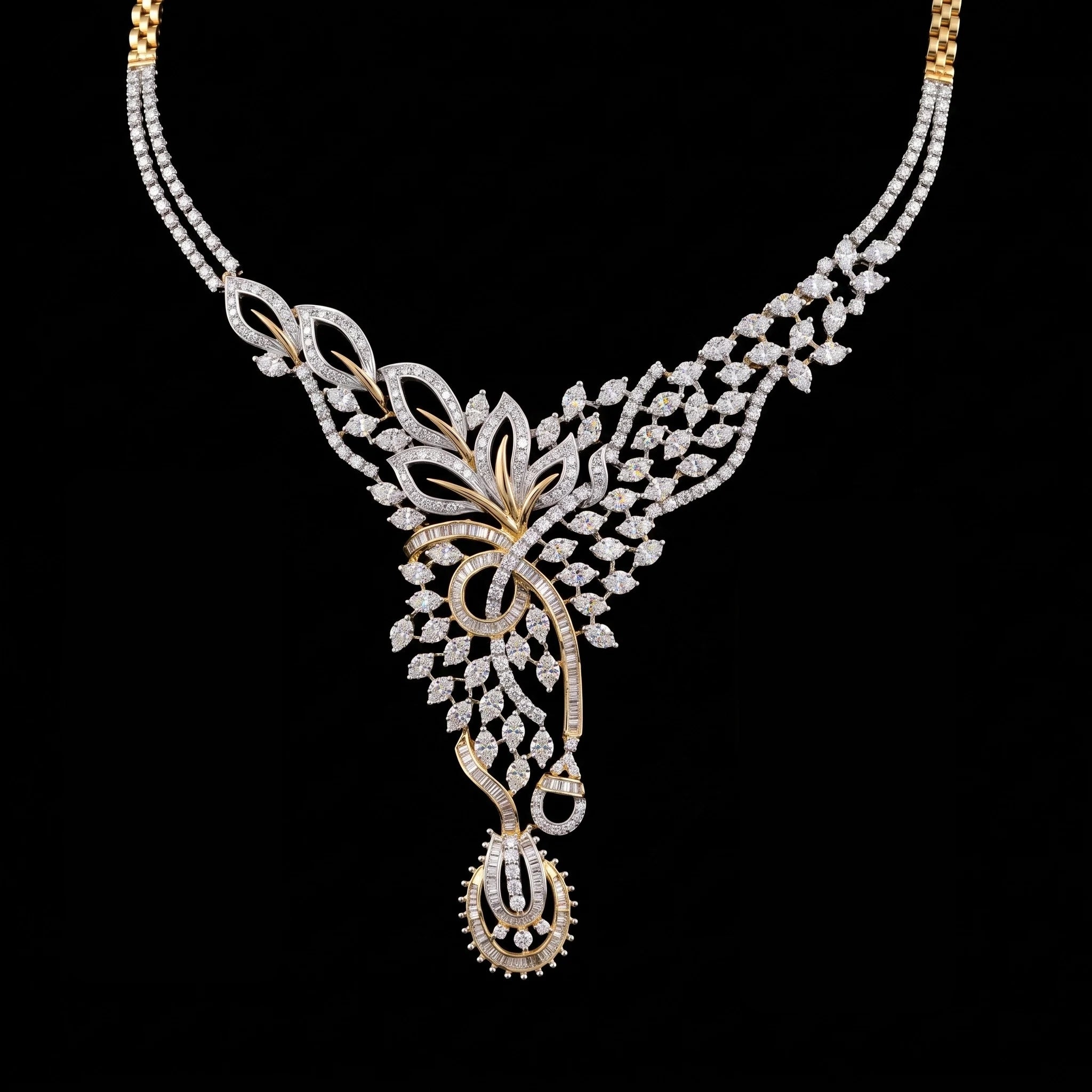6.93Ct of Necklace with the Purity of 18K