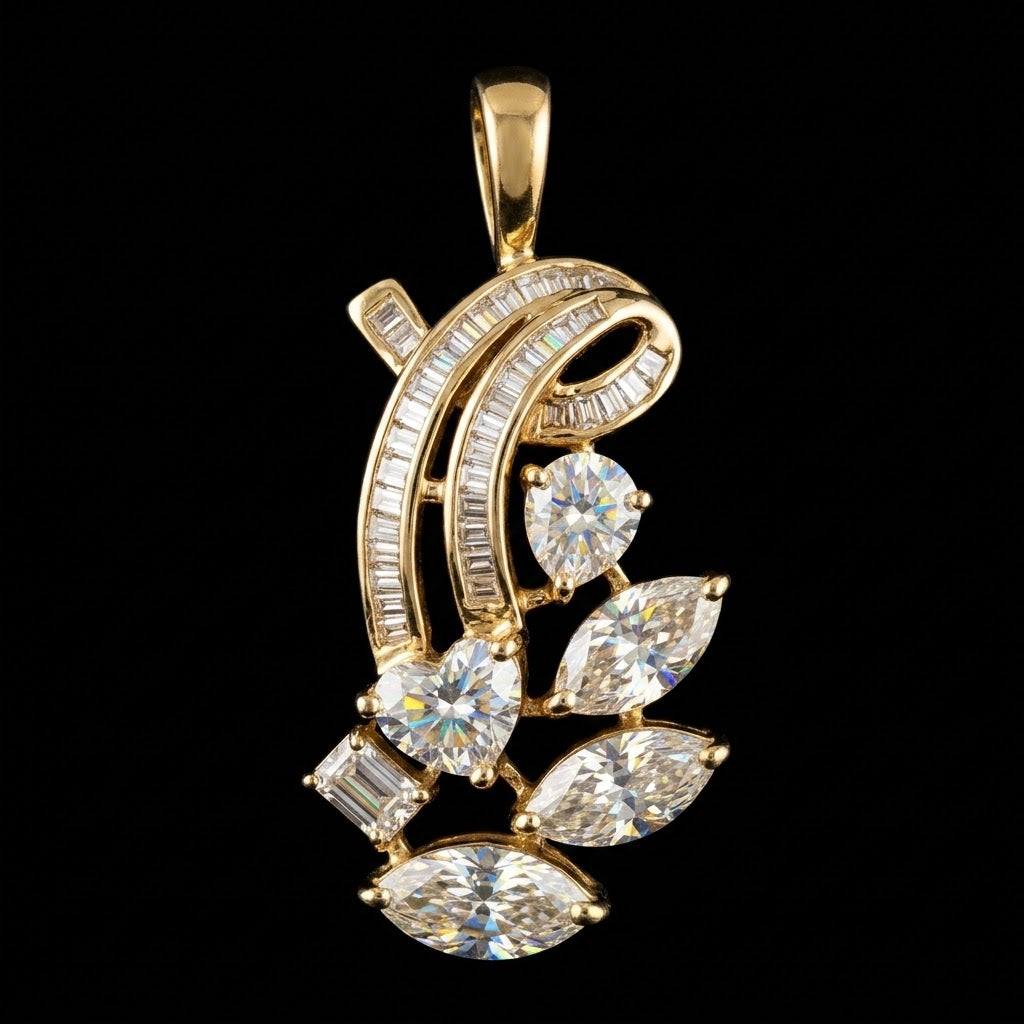 3.04Ct of Locket With the Purity of 18K