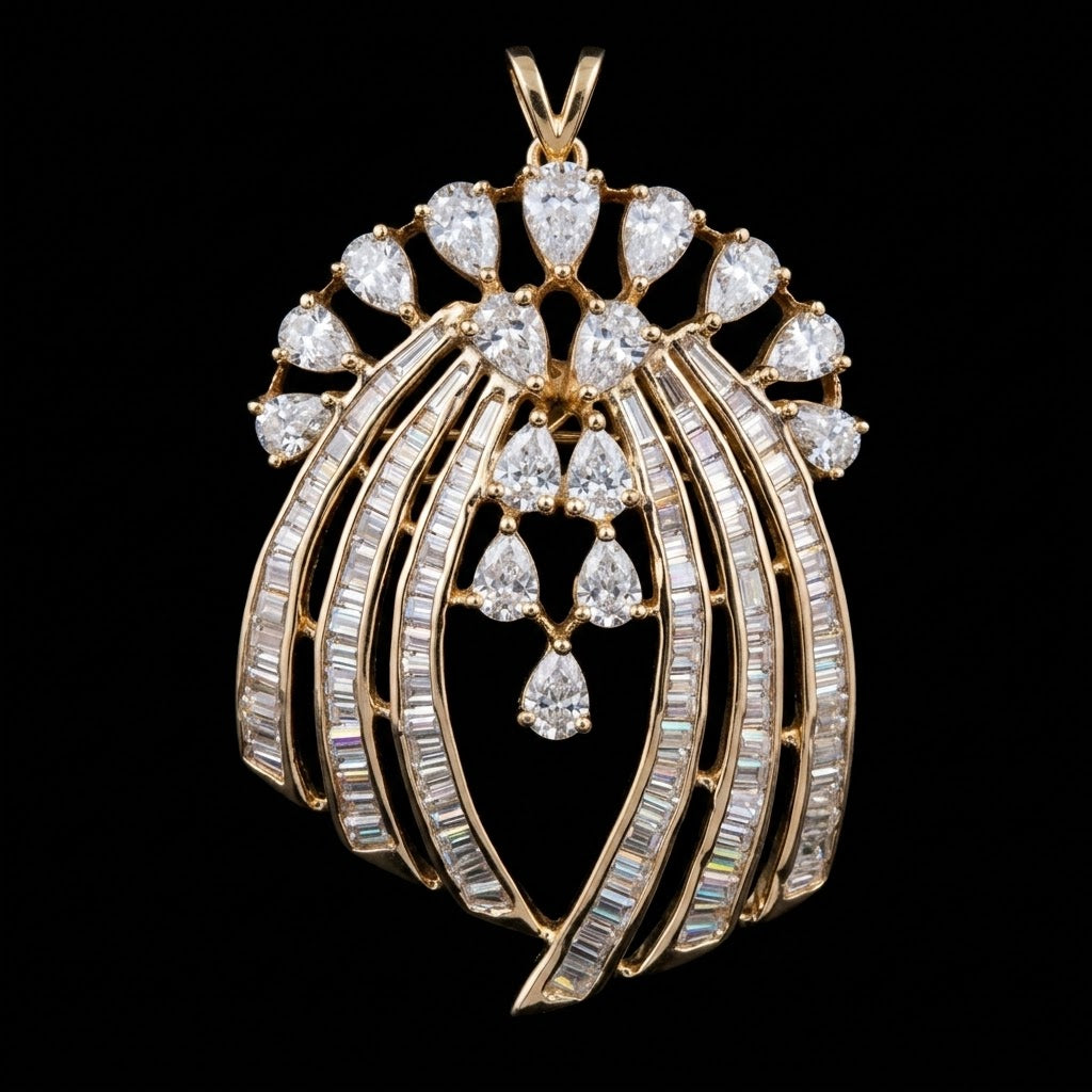 3.68Ct of Locket With the Purity of 18K