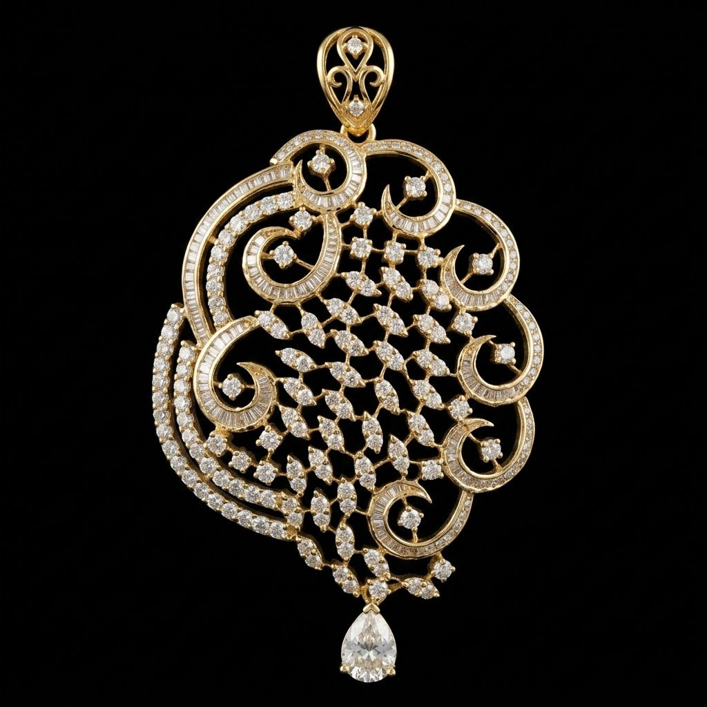 3.89Ct of Locket With the Purity of 18K