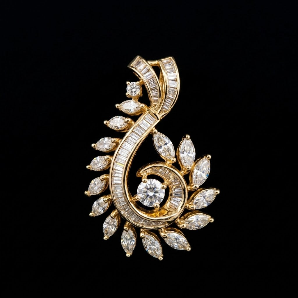 3.7Ct of Locket With the Purity of 18K