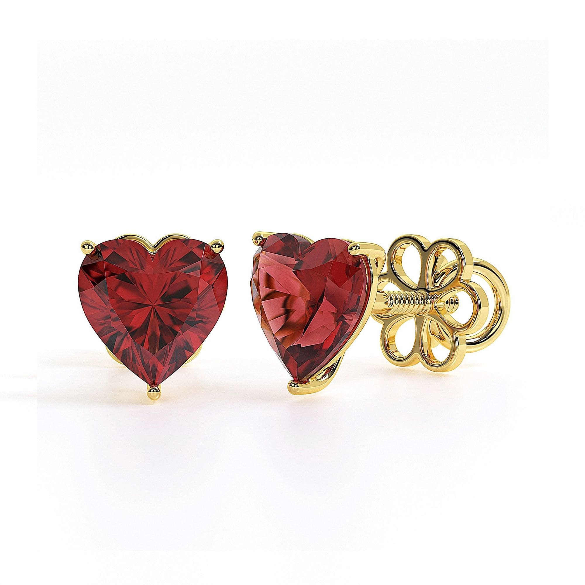 2.00 carat heart shaped lab-grown diamond ring in 18kt gold front view
