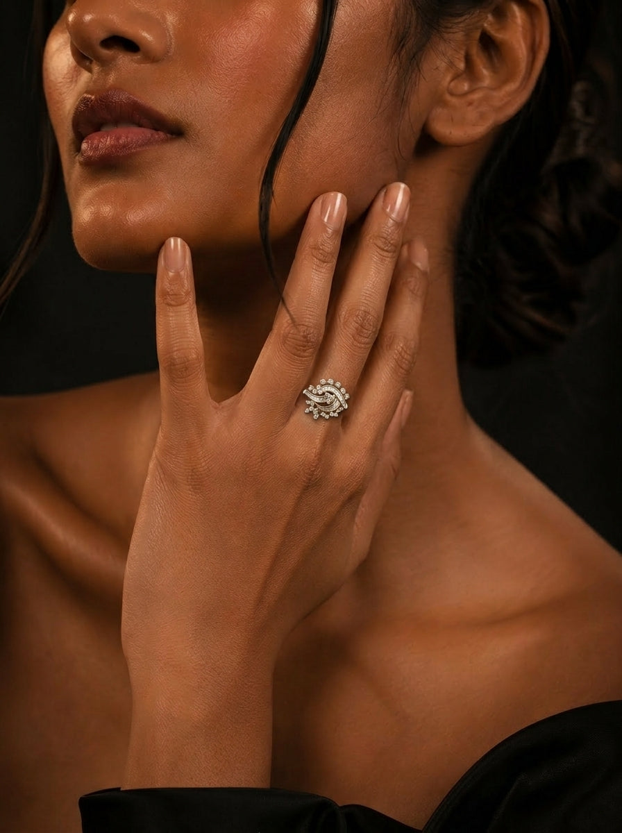 1.1Ct of Ring with the Purity of 18K