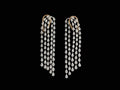 10.89 carat fancy shaped lab-grown diamond necklace and earring set in 14kt gold front view
