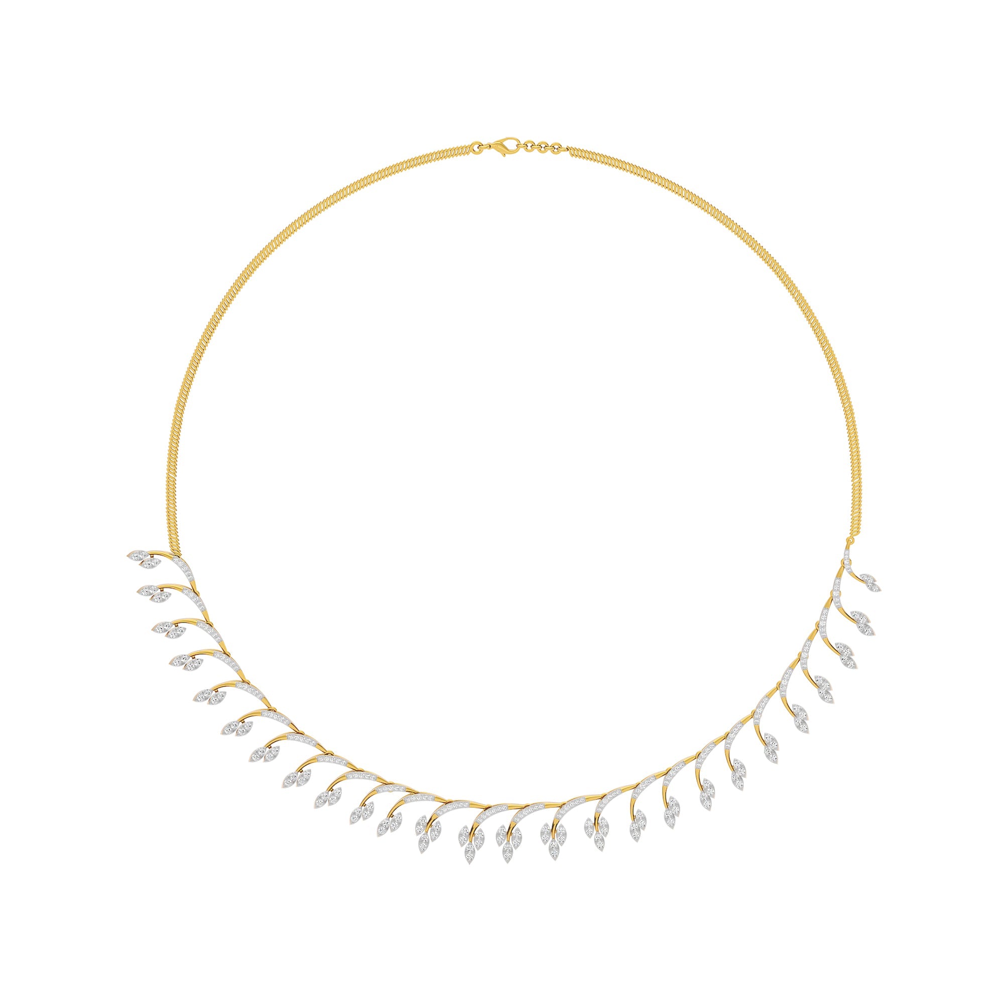 500.49Ct Round shape Necklaces Purity of 18KT