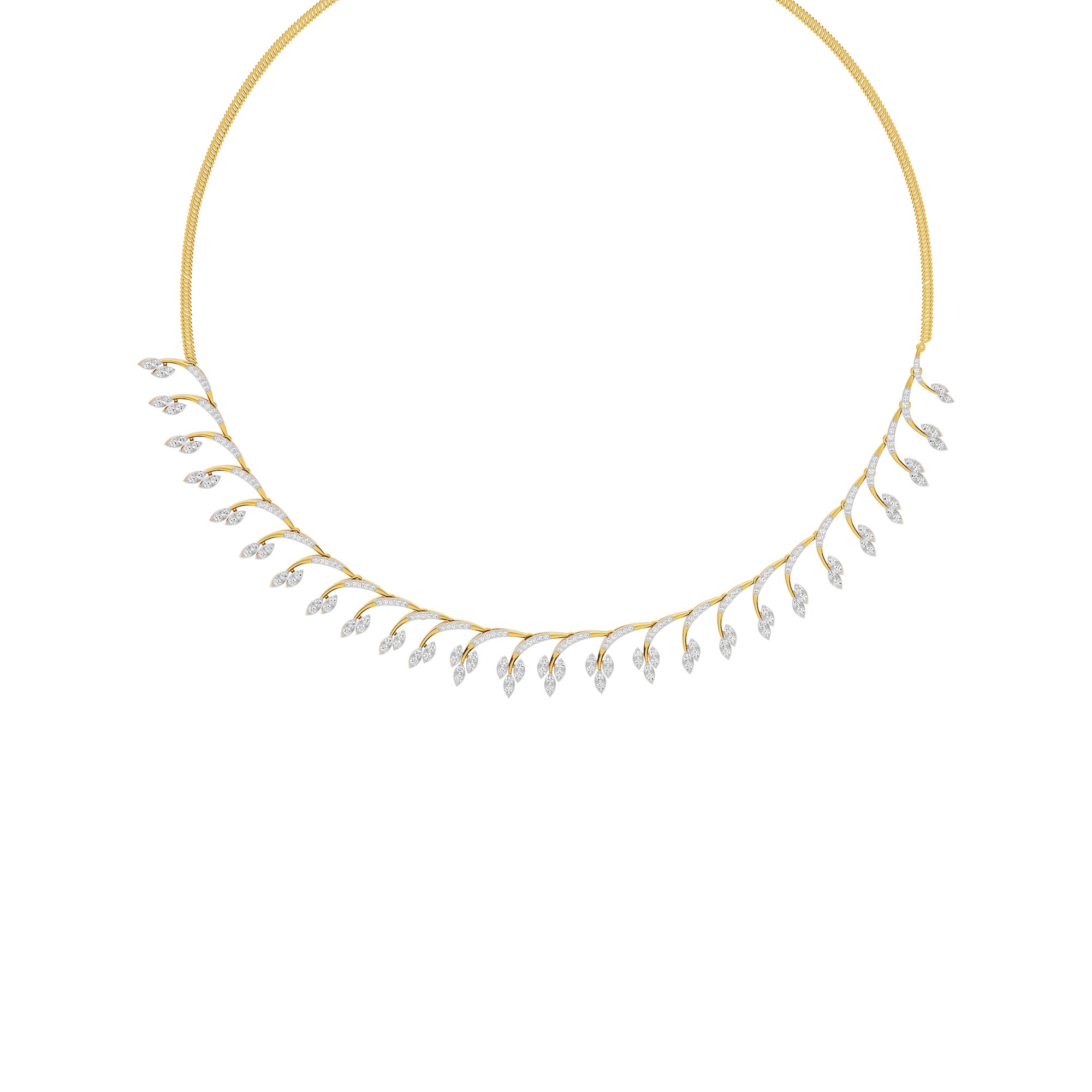 500.49Ct Round shape Necklaces Purity of 14KT