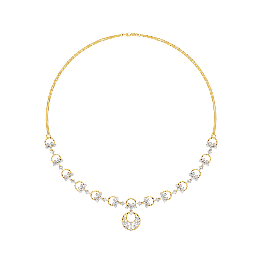 405.02Ct Round shape Necklaces Purity of 14KT