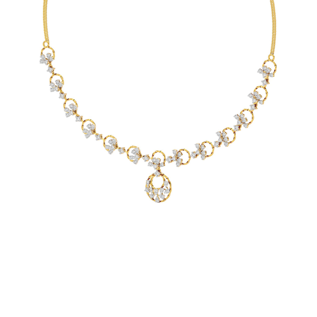 405.02Ct Round shape Necklaces Purity of 14KT