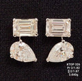 3.69 carat fancy shaped lab-grown diamond tops in 18kt gold front view
