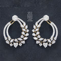 6.78 carat fancy shaped lab-grown diamond tops in 18kt gold front view
