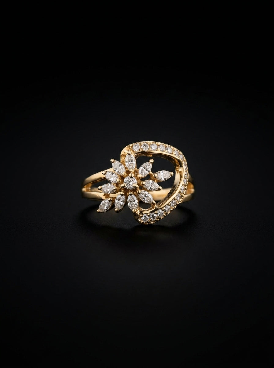 0.9Ct of Ring with the Purity of 18K