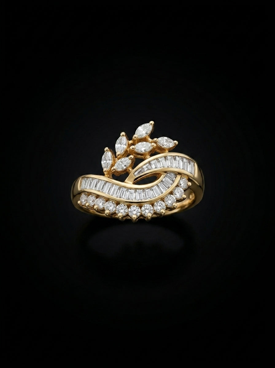 0.8Ct of Ring with the Purity of 18K