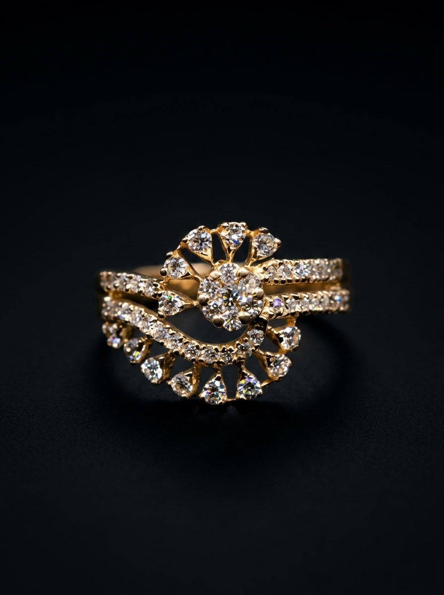 0.9Ct of Ring with the Purity of 18k