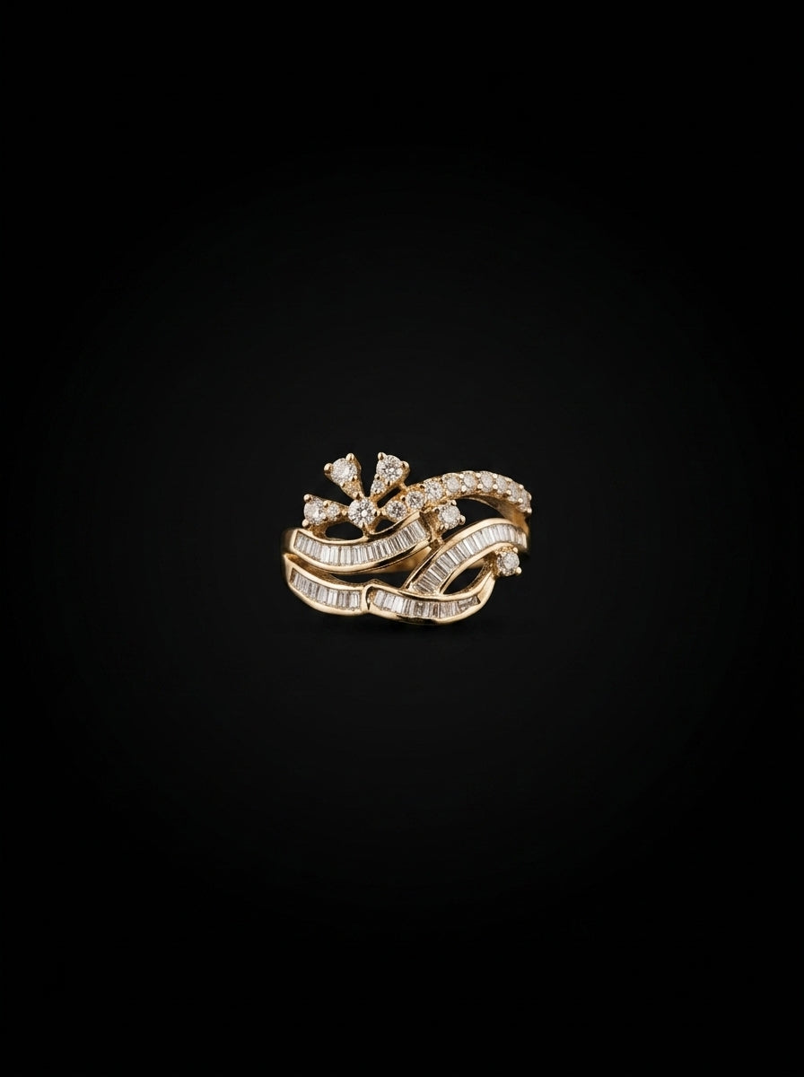 0.9Ct of Ring with the Purity of 18k