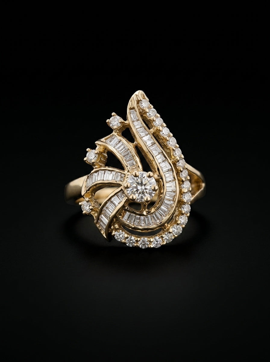0.8Ct of Ring with the Purity of 18k