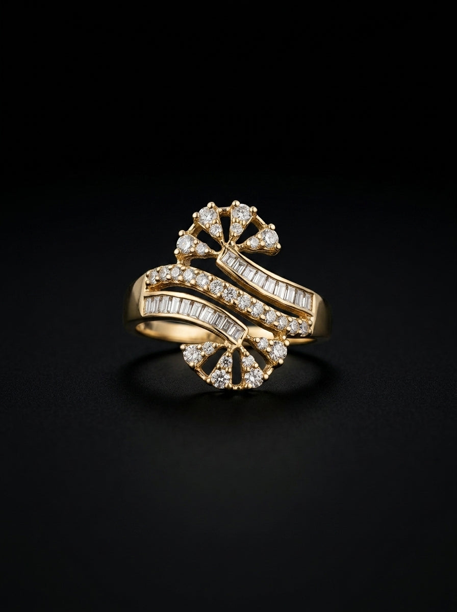 0.9Ct of Ring with the Purity of 18k
