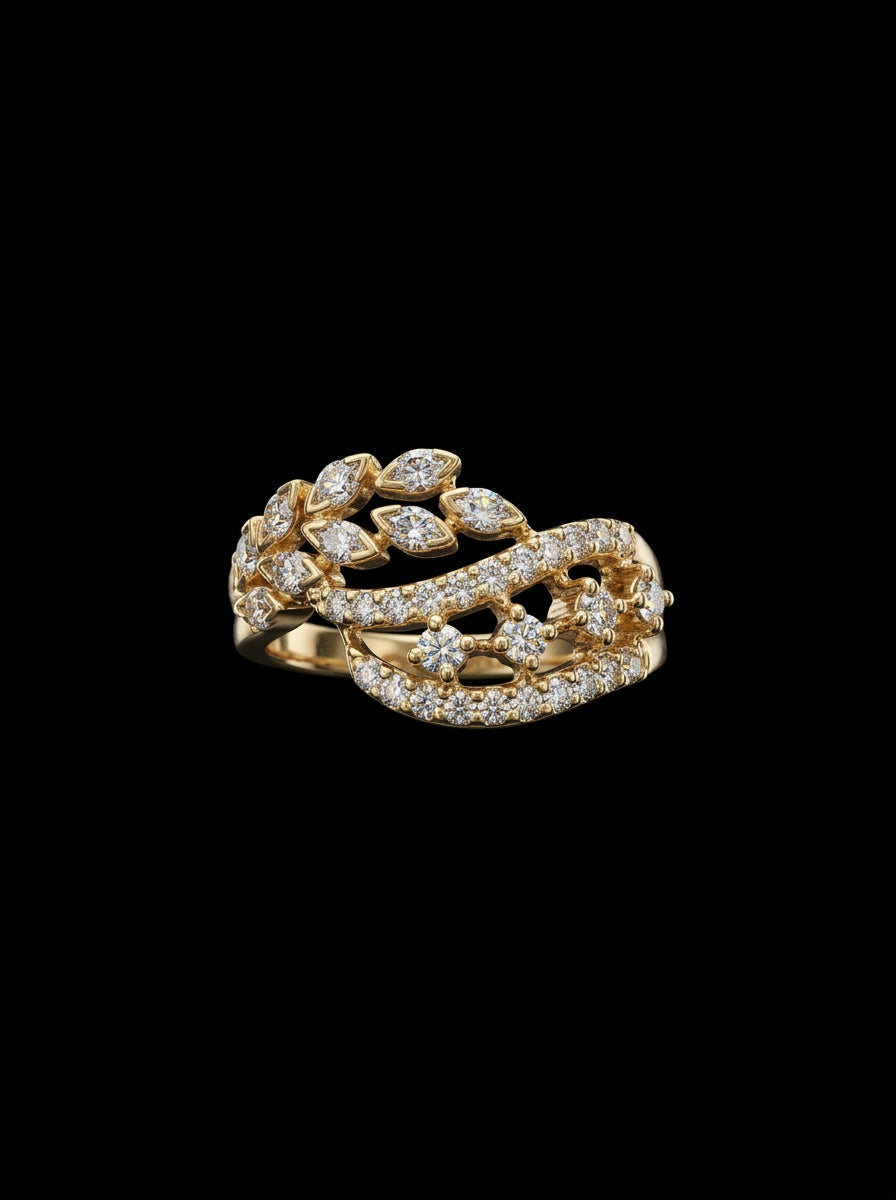 0.9Ct of Ring with the Purity of 14K