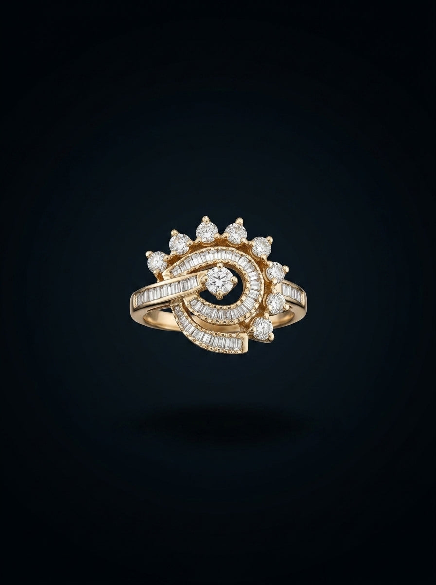 0.9Ct of Ring with the Purity of 14K