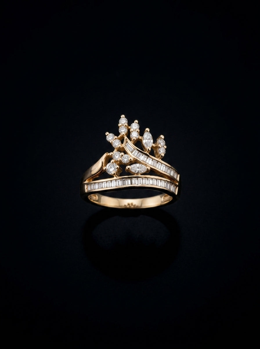 0.35Ct of Ring with the Purity of 14K