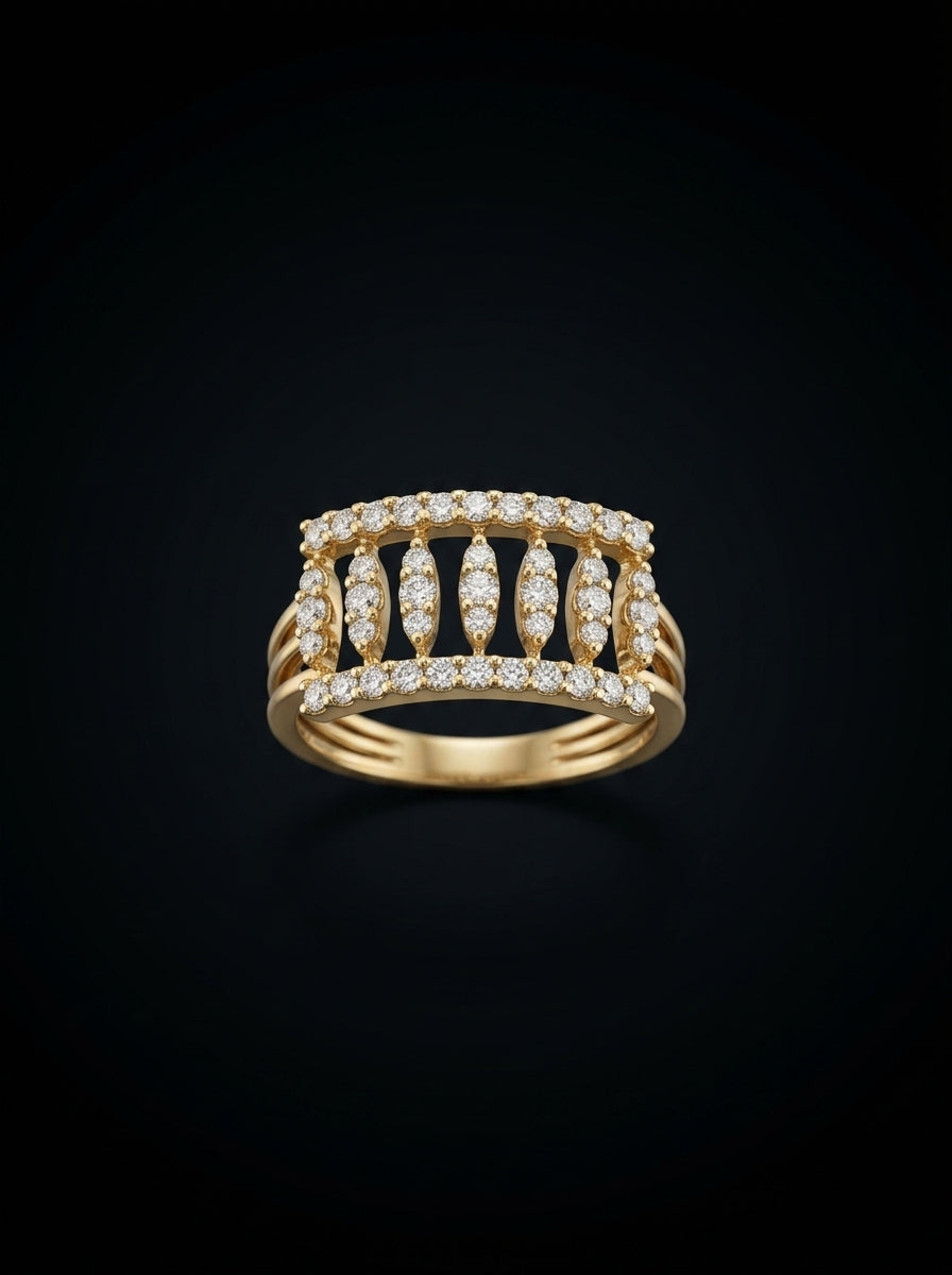 0.9Ct of Ring with the Purity of 18K