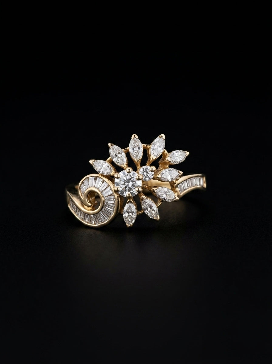 0.98Ct of Ring with the Purity of 18K