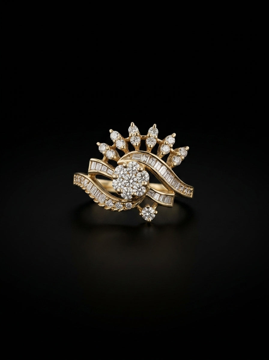 0.87Ct of Ring with the Purity of 18K